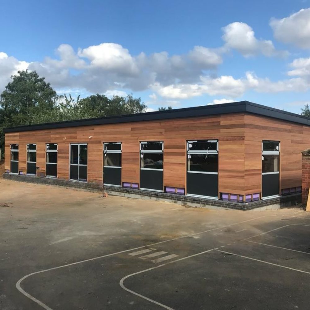 Passivhaus standard school build showcasing high-performance airtightness construction.
